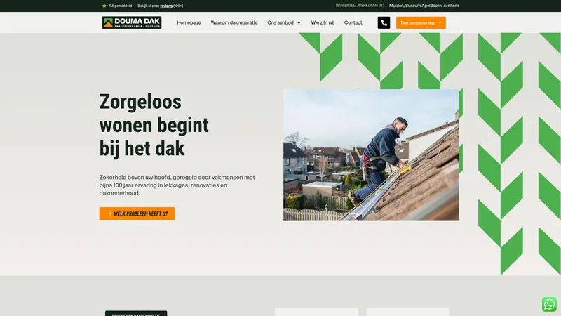 Website van Douma Dak B.V