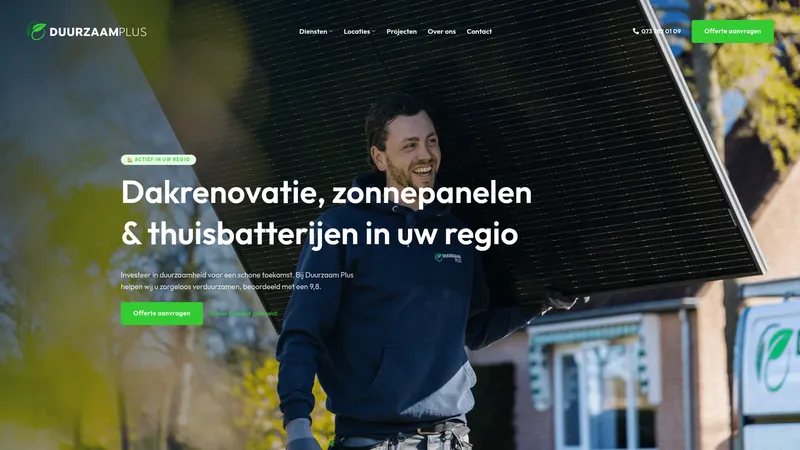 Website van Duurzaam Plus