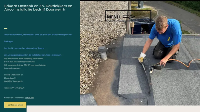 Website van Eduard Onstenk en Zn. Dakdekkers en Airco installatie