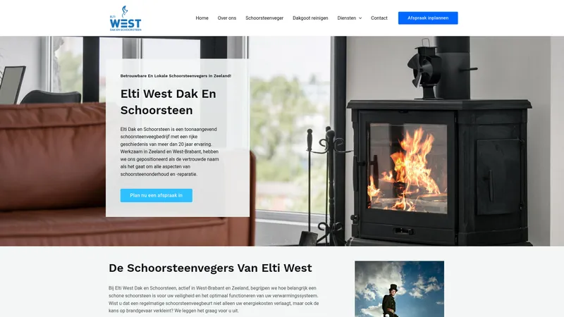 Website van Elti West Dak en Schoorsteen
