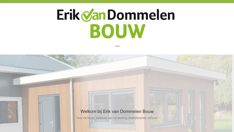 Website van Erik van Dommelen Bouw