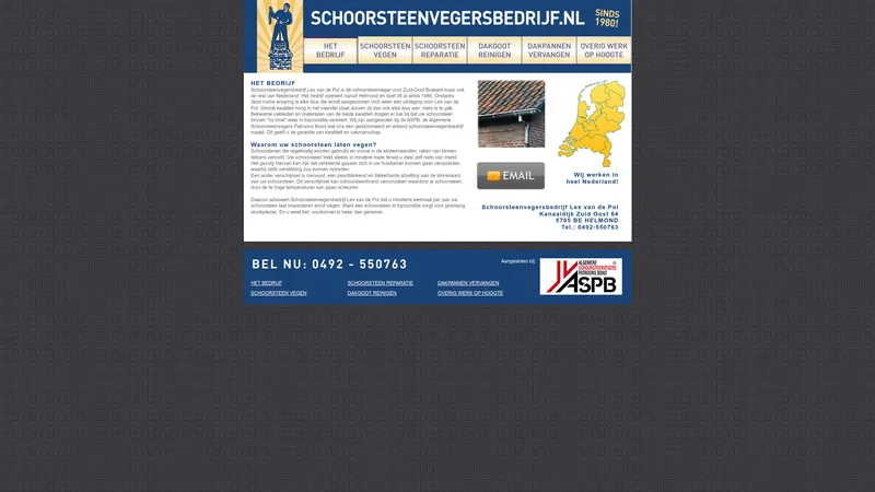 Website van Fa. F.A. van de Pol
