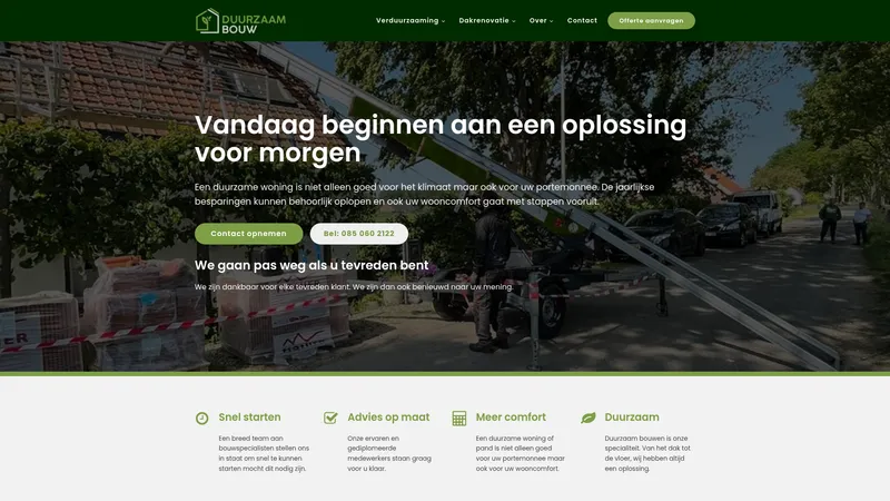 Website van Focus op Duurzaam Bouwen