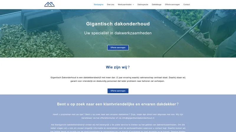 Website van Gigantisch Dakonderhoud