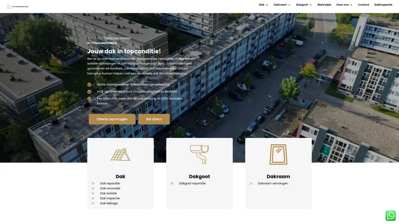 Website van GJ Totaalonderhoud