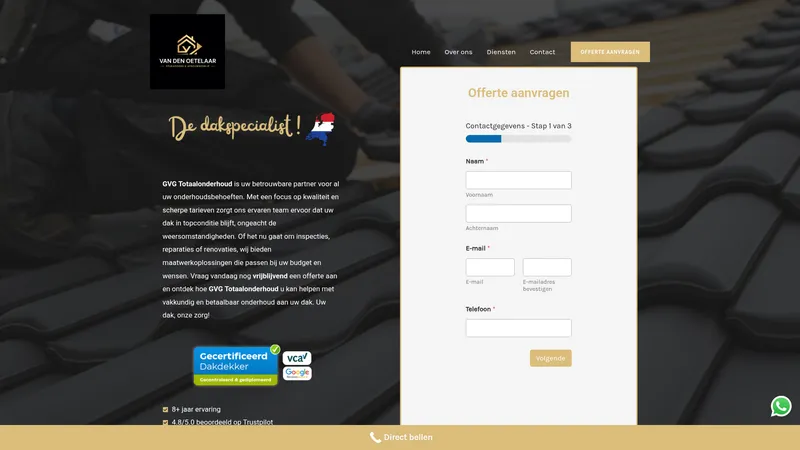 Website van GvG Totaalonderhoud