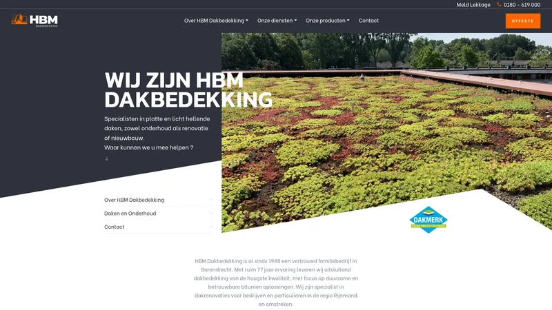 Website van H.B.M. Dakbedekking Maatschappij B.V