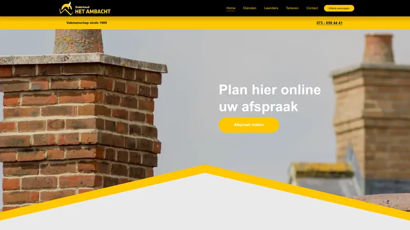 Website van Het Ambacht Onderhoud