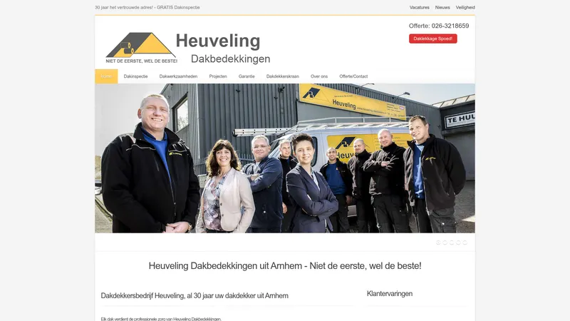 Website van Heuveling Dakbedekkingen