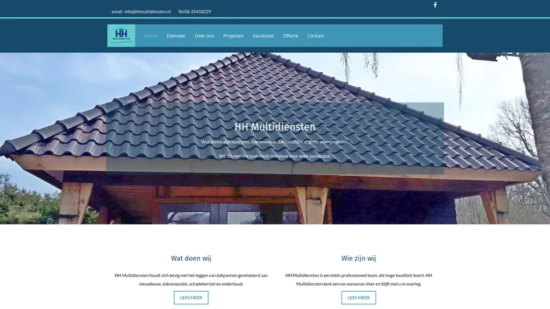 Website van HH Multidiensten