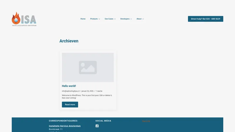 Website van Installatie Service Amsterdam