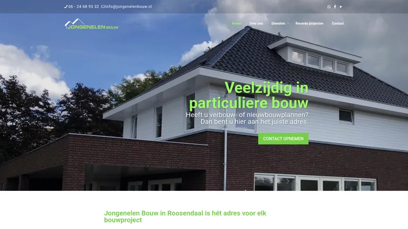 Website van Jongenelen Bouw