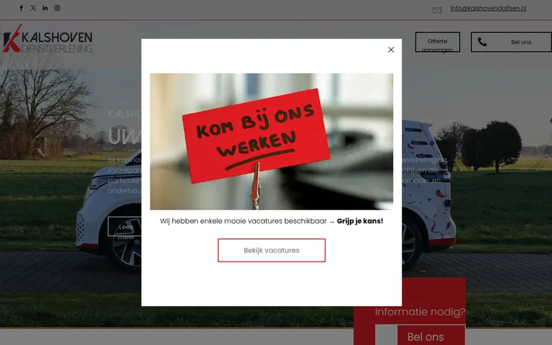 Website van Kalshoven Bedrijfshygiene