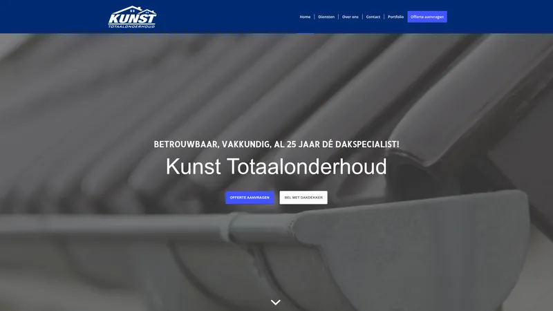 Website van Kunst Totaalonderhoud