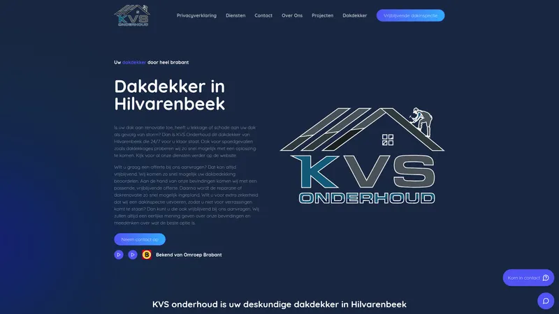 Website van KVS onderhoud