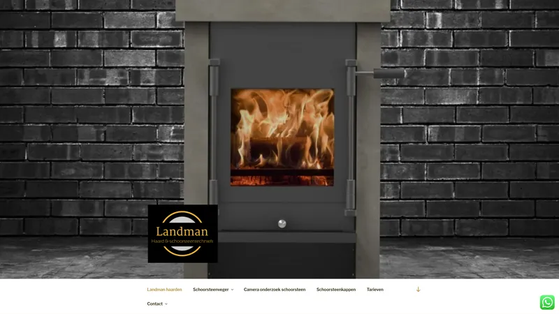 Website van Landman schoorsteenveger