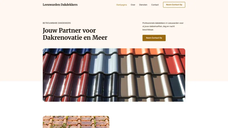 Website van Leeuwarden Dakdekkers