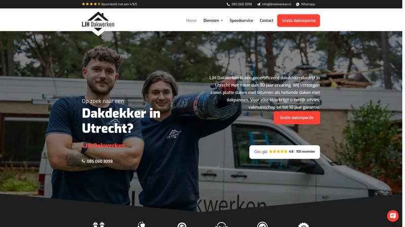 Website van LJH Dakwerken