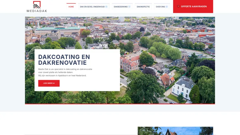 Website van Media Dak