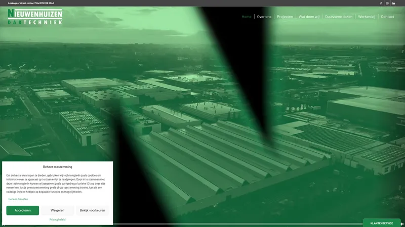 Website van Nieuwenhuizen Daktechniek