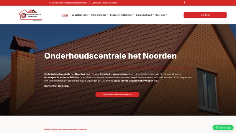 Website van Onderhoudscentrale het Noorden