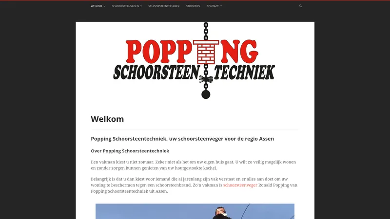 Website van Popping Schoorsteentechniek