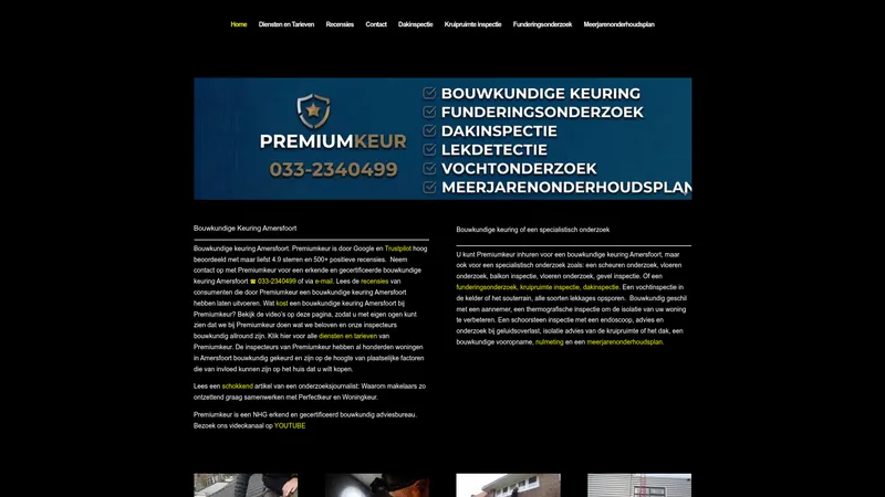 Website van Premiumkeur B.V