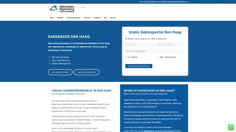Website van Rijgersberg dakwerken