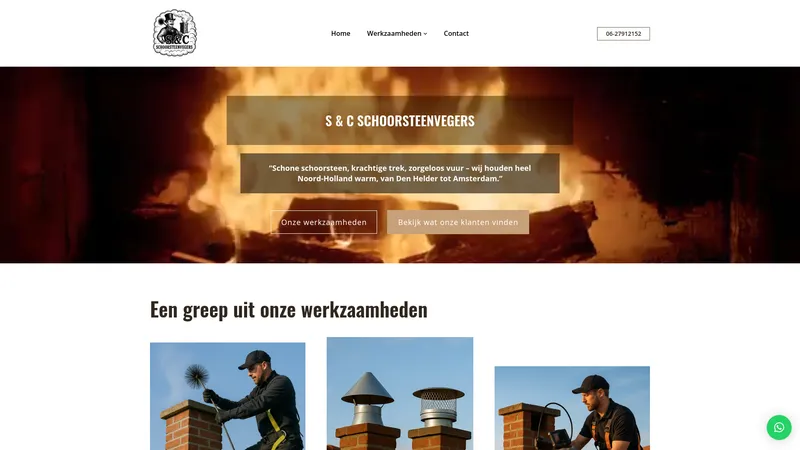 Website van S&C Schoorsteenvegers