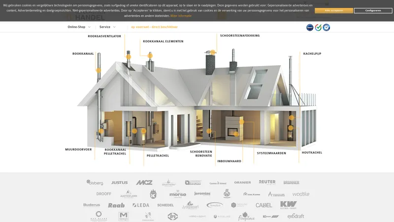 Website van Schoorsteenhandel