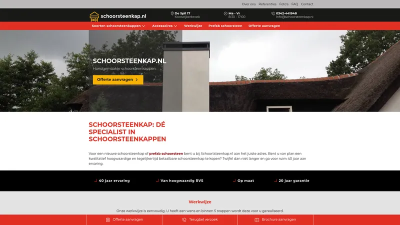 Website van Schoorsteenkap.nl