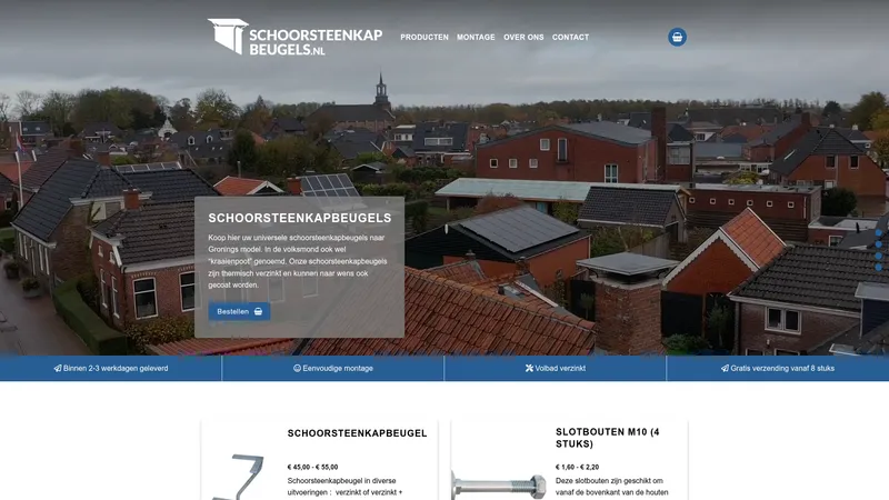 Website van Schoorsteenkapbeugels.nl
