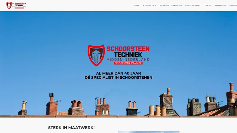 Website van Schoorsteentechniek Midden Nederland