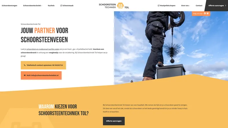 Website van Schoorsteentechniek Tol