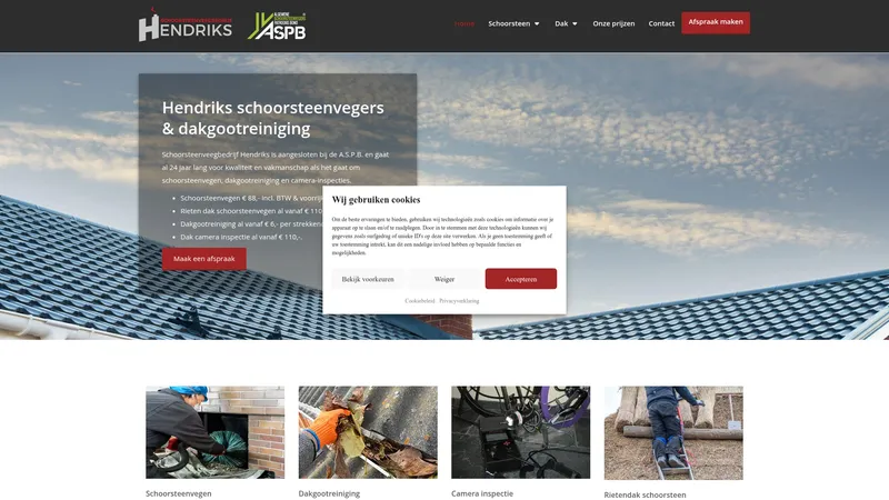 Website van Schoorsteenvakman
