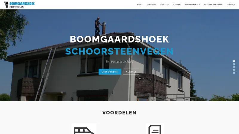 Website van Schoorsteenveegbedrijf Boomgaardshoek