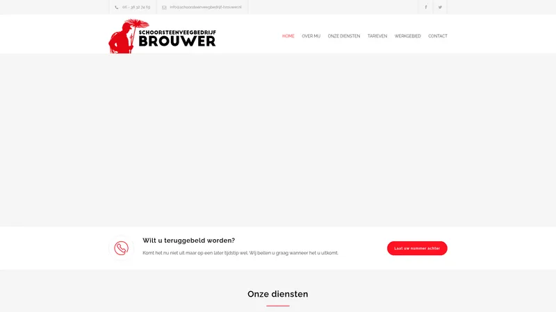 Website van schoorsteenveegbedrijf-brouwer