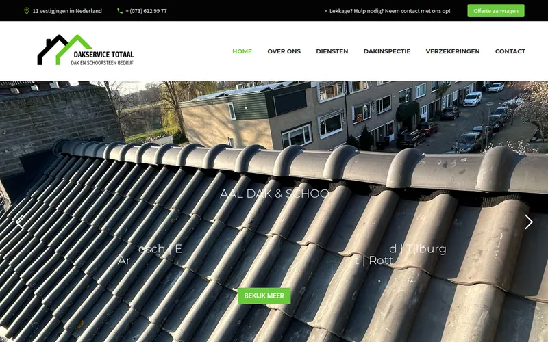 Website van Schoorsteenveegbedrijf Dakservice Totaal