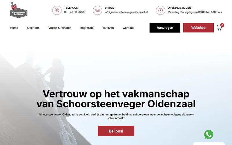 Website van Schoorsteenveger Oldenzaal