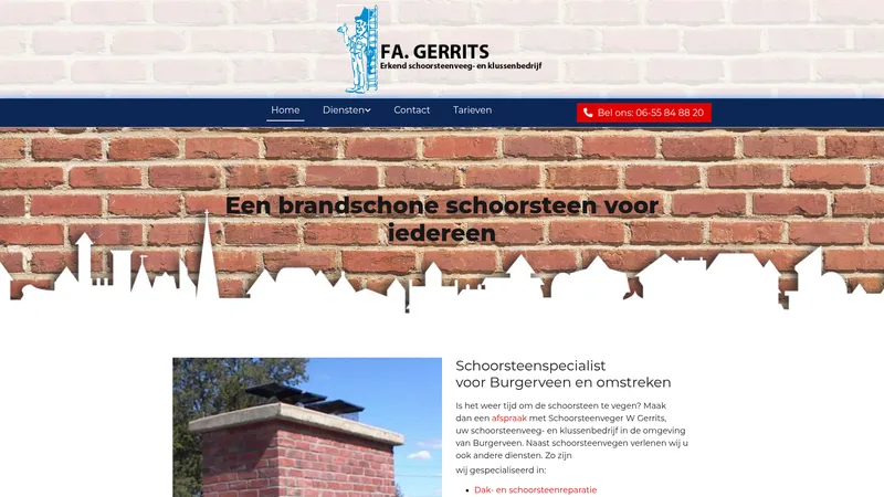 Website van Schoorsteenveger W Gerrits