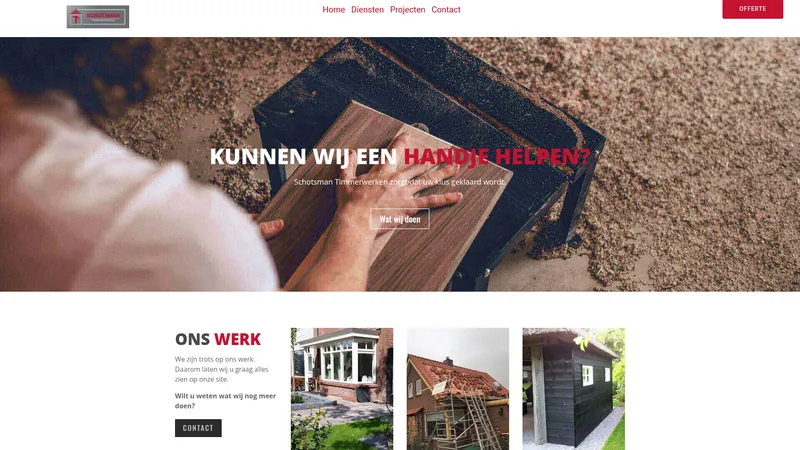 Website van Schotsman Timmerwerken