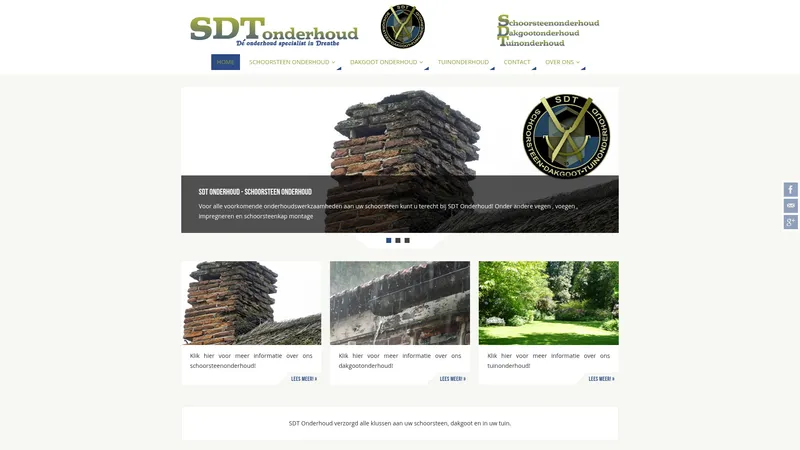 Website van SDT Onderhoud