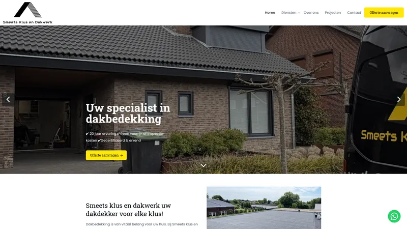 Website van Smeets Klus en Dakwerk