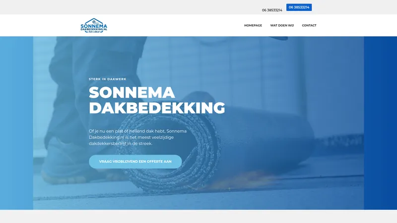 Website van sonnemadakbedekking.nl