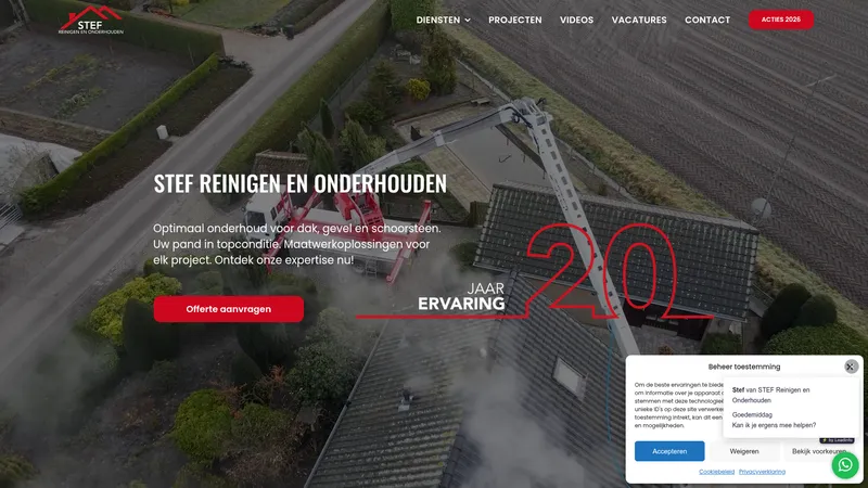 Website van Stef Cleaning Services
