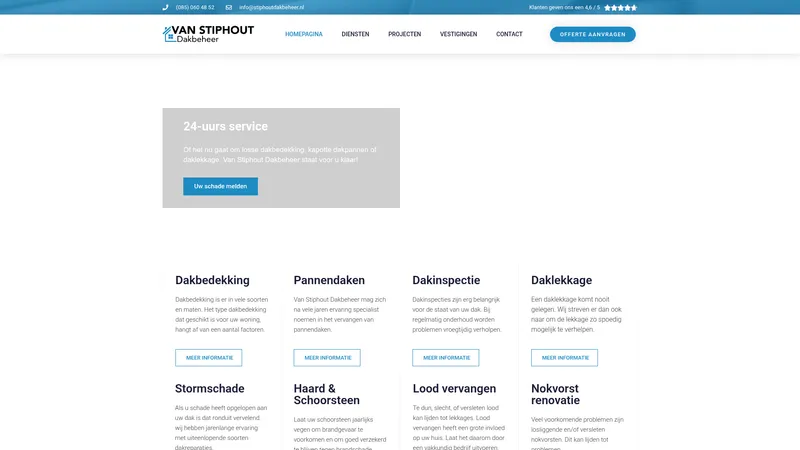 Website van Stiphout Dakbeheer