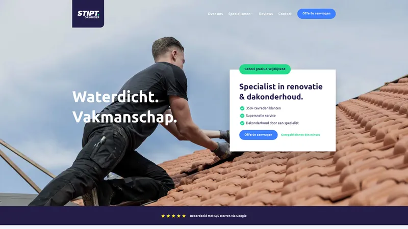 Website van Stipt Dakonderhoud