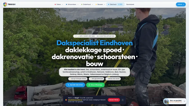 Website van TBGS B.V
