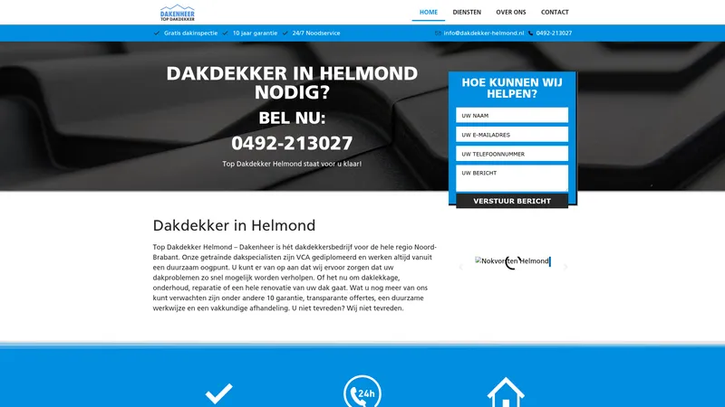 Website van Top Dakdekker Helmond