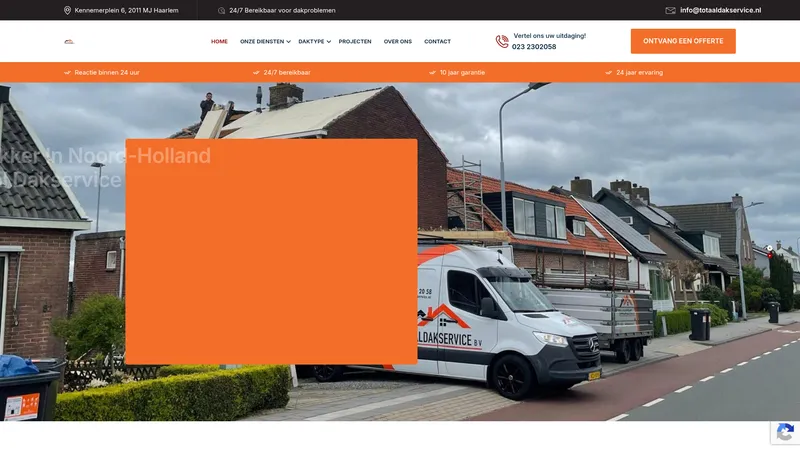 Website van Totaal Dakservice BV